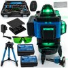 ONDRAGON Zelený krížový laser 4D 360° samonivelačný + statív