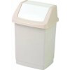 Odpadkový kôš s výklopným vekom, 50 l, CURVER Click It, savana