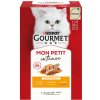 Vlhké krmivo pre mačky Gourmet Mon Petit intense morčacie, kuracie mäso, kačica 6x50 g