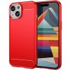 Kryt MOFi pre Apple iPhone 15 Plus - karbónová textúra - gumový - červený