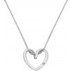 Hot Diamonds Strieborný náhrdelník Srdce s diamantom Heart DP1089 (retiazka, prívesok)