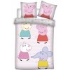 Posteľné obliečky Peppa Pig friends - do postieľky