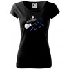 Bedminton - ihrisko - Dámske tričko Pure - S ( Čierna )