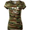 Cyklista za každého počasia - Dámske maskáčové tričko - XL ( Hnedý maskáč )