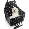 Autosedačka pre zvieratá, Dog Transport, čierna s labkami