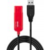 Kábel USB 2.0 A-A M/F 30m, High Speed, predlžovací, čierny, aktívny, PRO, reťazitelný