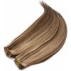 Clip in maxi set 53cm pravé ľudské vlasy - REMY 200g - tmavý melír