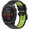 VSETKONAMOBIL 87882 SPORTY Vymeniteľný silikónový remienok Garmin Fenix 8 47mm čierny-zelený