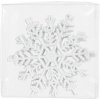 MagicHome Ozdoba 6 ks, snehová vločka, biela, na vianočný stromček, 12 cm