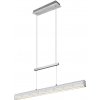 TRIO R32043105 PAROS závesné svietidlo LED 21W/3000lm, 2x5,5W/2x750lm 3000K, brúsený hliník, switchdimmer