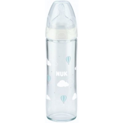 Sklenená dojčenská fľaša NUK New Classic 240 ml white biela