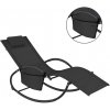 Záhradné hojdacie ležadlo 161 x 60 x 80 cm, čierna