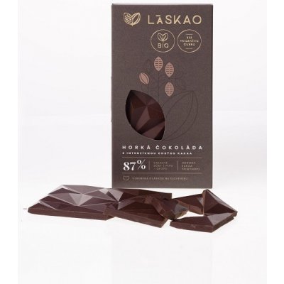 LÁSKAO Čokoláda Horká 87% BIO 75 g