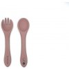 THE COTTON CLOUD SILIKÓNOVÝ SET VIDLIČKY A LYŽIČKY COTTON CLOUD DUSTY PINK
