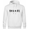 Karate postavy - Oversized mikina pánska Moon - kratšia + širšia - 3XL ( Biela )