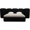 Hector Dvojlôžková čalúnená posteľ Fencee 160x200 čierna