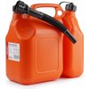 Kanister na benzín dvojkomorový plastový 6L + 2,5L AMiO-03208