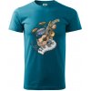 Hudobné nástroje v notách - Klasické pánske tričko vyššej gramáže - XL ( Tmavý tyrkys )