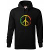 Peace symbol paint - Mikina pánska Cape s kapucňou - 3XL ( Čierna )