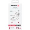 SWISSTEN NABÍJECÍ AUDIO ADAPTÉR TEXTILE USB-C (samec) / 2x USB-C (samice) 0,12 M BÍLÝ (73502305)