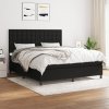 Box spring postel s matrací černá 180x200 cm textil Černý 3142115