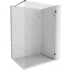 Mexen Lunar sprchová stena Walk-in pravá 130 x 200 cm, transparentná 8 mm, čierna - 830-130-000-70-00-P