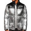 Bolf Strieborná pánska prešívaná zimná bunda 1188
