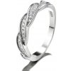 Majya Strieborný prsteň prepletaný so zirkónmi MARTA 10055 6