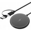Magnetická indukčná Nabíjačka Pantherise pre iPhone USB-C/USB-A čierna