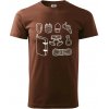 Climbing Wall Gear - Klasické pánske tričko vyššej gramáže - 3XL ( Čokoládová )