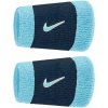 Potítko Nike Swoosh Double-Wide 2P - aquarius blue/college navy/pale ivory - Modrý