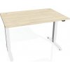 Pracovný stôl Motion, ZO, 2S, 180x70,5-120,5x80 cm, agát/biela