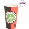PAPIEROVÉ POHÁRE 1000 KS 16OZ 400ML ČERVENÉ A ČIERNE