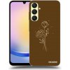 Picasee silikónový čierny obal pre Samsung Galaxy A25 A256B 5G - Brown flowers