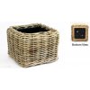 Košík ratan s vložkou 31x31x24 cm 46031