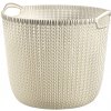 Okrúhly kôš KNIT L 30L krémová