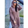 Fashionweek Zateplená dlha mikina s kapucňou MAXI K9301 Farba: Jeans, Veľkosť: Universal