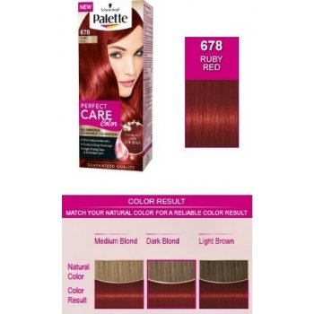 Schwarzkopf Perfect Color Care 678 Rubínovo červený farba na vlasy