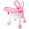 FunPlay 5485-1 Detská stolička na kŕmenie a hranie ZAJAČIK, 31x31x45cm, ružová