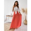 Fashionweek Dlhá maxi letná sukňa zo vzdušného materiálu MF266 Farba: Koralový, Veľkosť: Universal