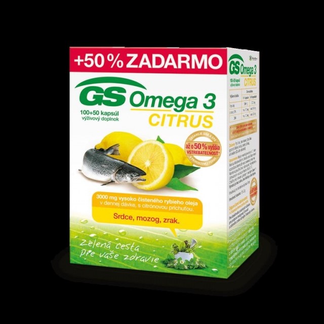GS Omega 3 Citrus 100 + 50 kapsúl od 9,73 € - Heureka.sk