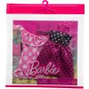 BARBIE OBLEČENIE PRE BÁBIKU 2-balenie HYV04 šaty s bodkami, šaty s hrachovým vzorom
