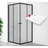 POINT BLACK ROCKY 80x80 Grape Štvorcový sprchovací kút s mramorovou vaničkou