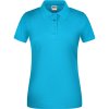 James & Nicholson Polokošile JN 873, bio bavlna, krátký rukáv, dámská COT02087344003-turquoise L Tyrkysová