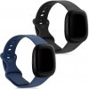 Silikónový remienok Fitbit Versa 3 / Sense – sada 2ks (čierna,modrá)