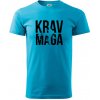 Nápis Krav Maga - Klasické pánske tričko vyššej gramáže - 2XL ( Svetlý tyrkys )