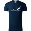 Ekg futbal brankár - Tričko z organickej bavlny - XL ( Tmavomodrá (veľmi tmavá - skoro čierna) )