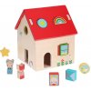Petit Collage Vkládačka Domeček se zvířátky