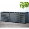 Westmann Kubus 5 kovový box na odpadkové koše 5 x 240L 332 x 80 x 116 cm, antracitová