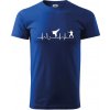 Karate EKG - Klasické pánske tričko vyššej gramáže - XL ( Kráľovská modrá )